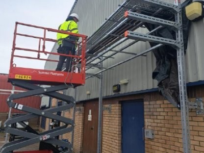 Installation work taking place during the DC1 cooling upgrade
